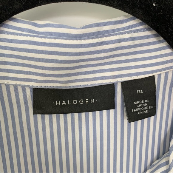 Halogen Ruffle Front Poplin Shirt - Picture 5 of 6